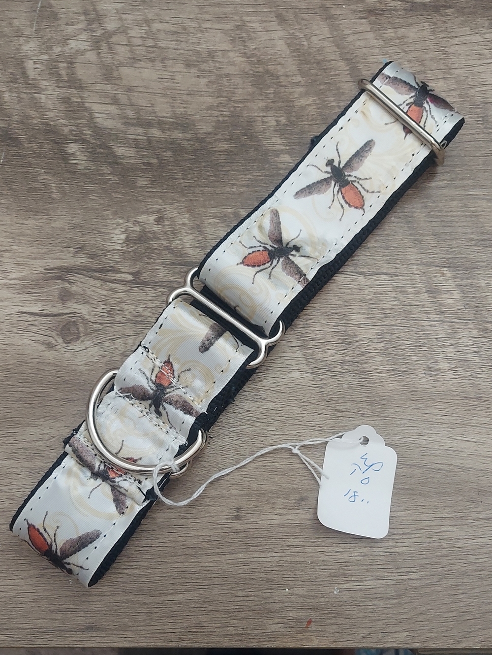 Custom Martingale Dog Collar Vintage Insect Cicada Fly 1.5" Sighthound New